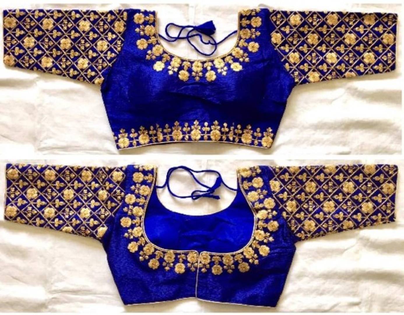 Stylish Malbari Phantom Silk Thread Coding Sequence And Zari Work Blouse For Women